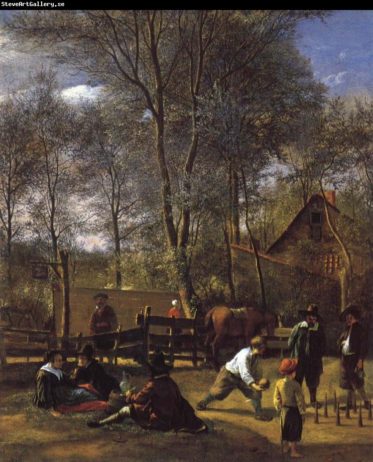 Jan Steen Skittle Players Outside an Inn